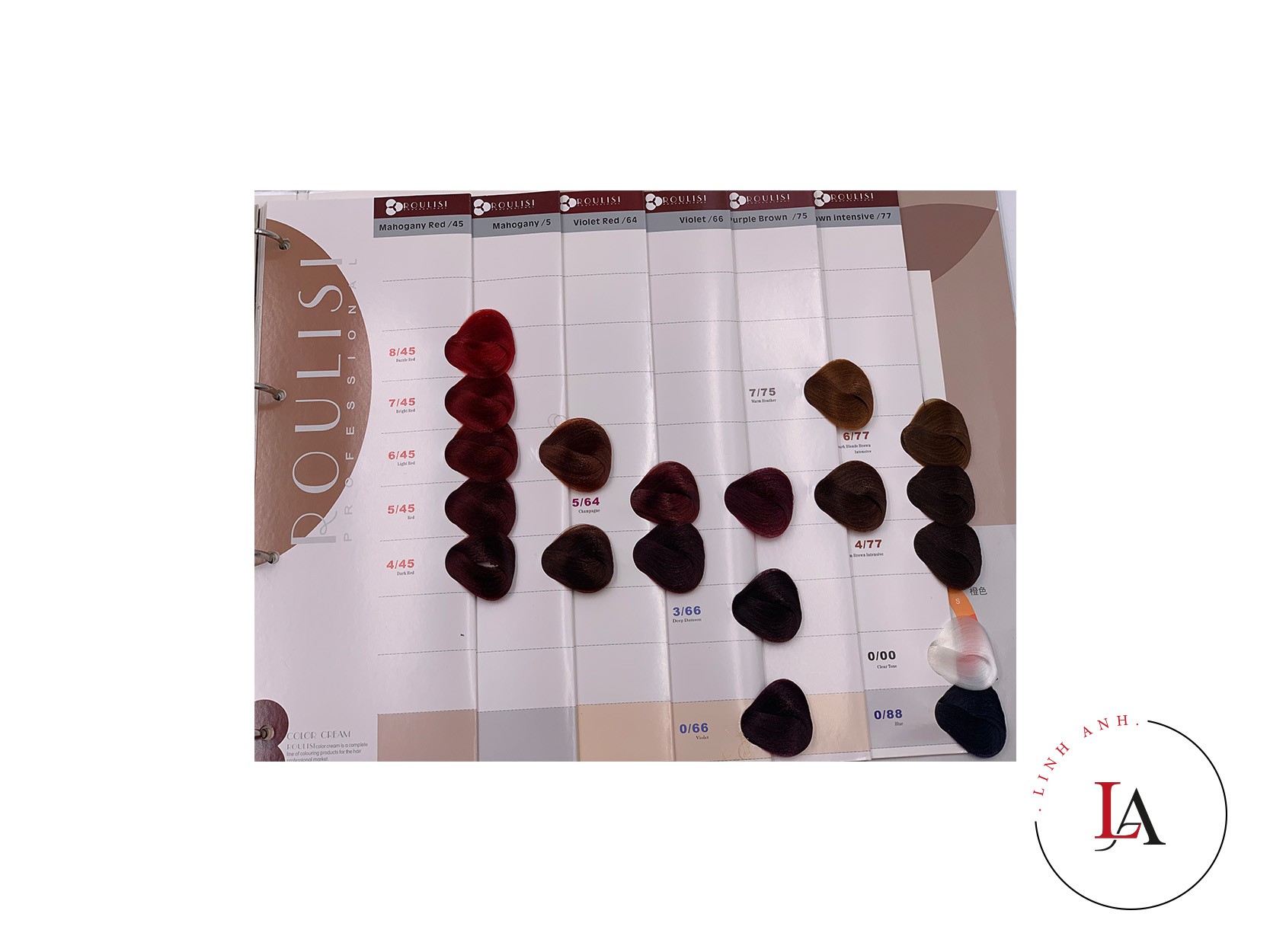 Bảng màu thuốc nhuộm tóc Roulisi